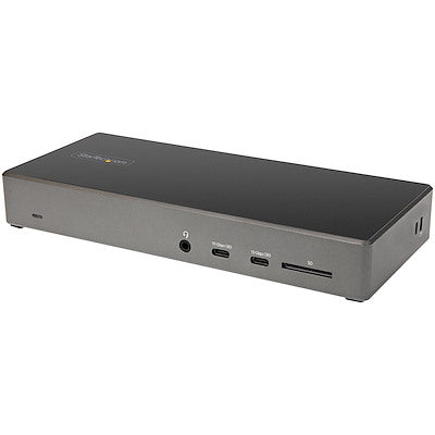 StarTech docking station for business laptop monitors Ethernet and office workstation setup