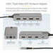 StarTech 117B-USBC-MULTIPORT USB-C triple monitor adapter with HDMI, DisplayPort, Ethernet and USB ports