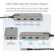 StarTech 117B-USBC-MULTIPORT USB-C triple monitor adapter with HDMI, DisplayPort, Ethernet and USB ports