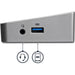 StarTech USB3DOCKH2DP USB 3.0 triple monitor docking station with HDMI, DisplayPort, Ethernet and USB ports - additional view 8