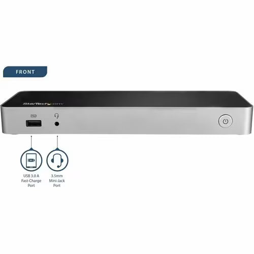 StarTech DK30CHDDPPD USB-C dual monitor docking station with HDMI, DisplayPort, Ethernet and USB ports - additional view 5