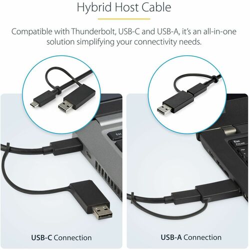 StarTech DK30C2DPPD hybrid USB-C and USB-A dual 4K docking station with HDMI, DisplayPort, Ethernet and USB ports - additional view 7