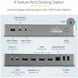 StarTech DK30C2DPEP hybrid USB-C and USB-A dual 4K docking station with Ethernet and USB ports