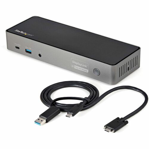 StarTech DK31C3HDPD hybrid USB-C and USB-A triple monitor docking station with HDMI, DisplayPort, Ethernet and USB ports