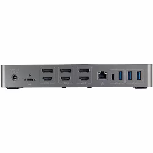 StarTech DK31C3HDPD hybrid USB-C and USB-A triple monitor docking station with HDMI, DisplayPort, Ethernet and USB ports - additional view 6