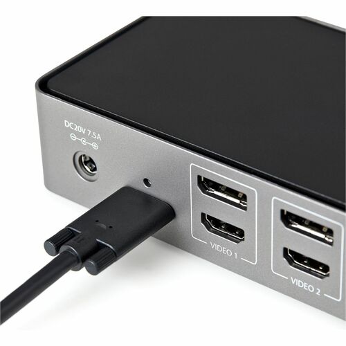 StarTech DK31C3HDPD hybrid USB-C and USB-A triple monitor docking station with HDMI, DisplayPort, Ethernet and USB ports - additional view 5