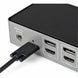 StarTech DK31C3HDPD hybrid USB-C and USB-A triple monitor docking station with HDMI, DisplayPort, Ethernet and USB ports - additional view 5