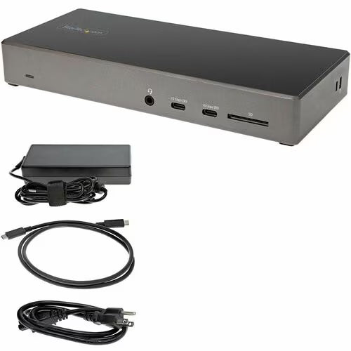 StarTech DK31C2DHSPD USB-C triple 4K docking station with HDMI, DisplayPort, Ethernet, USB ports and SD card reader