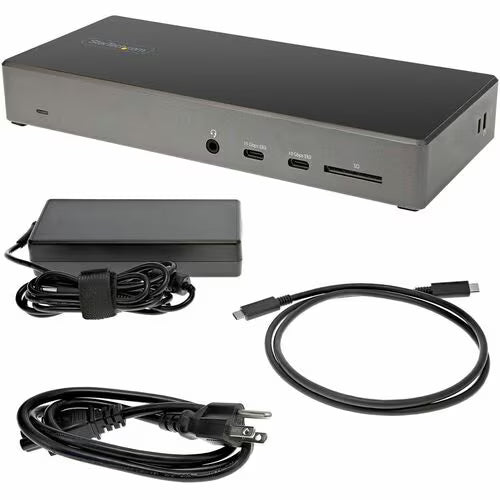 StarTech DK31C2DHSPD USB-C triple 4K docking station with HDMI, DisplayPort, Ethernet, USB ports and SD card reader