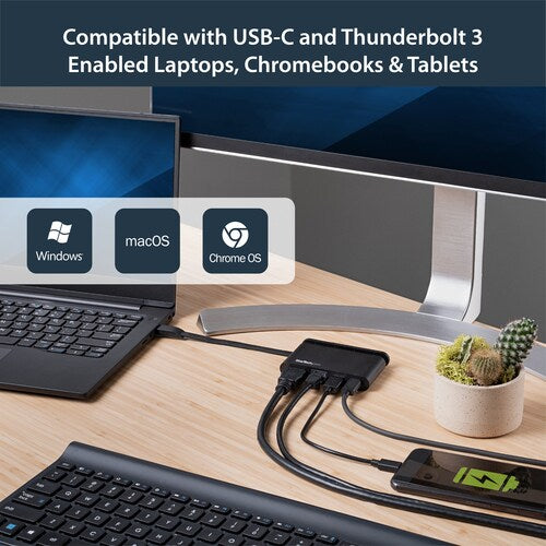 StarTech DKT30CHCPD USB-C multiport adapter with HDMI, Ethernet, USB-A and USB-C ports - additional view 7