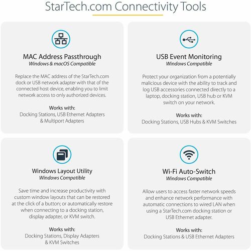 StarTech DKT31CHVL USB-C multiport adapter with HDMI, VGA, Ethernet, USB-A and USB-C ports