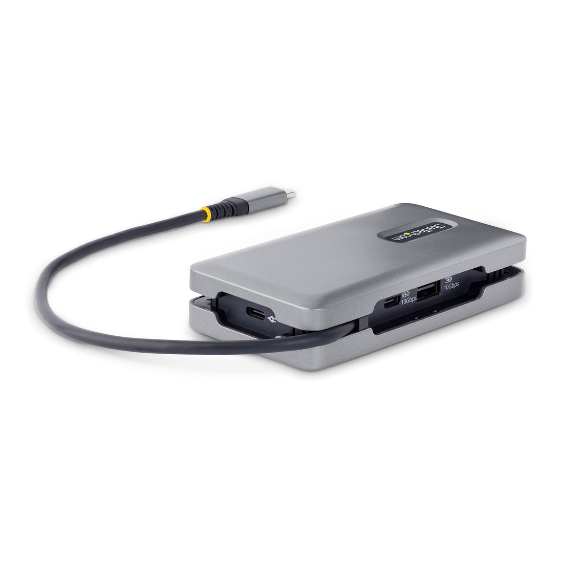 StarTech DKT31CDHPD3 USB-C adapter showing port layout for business laptop setup